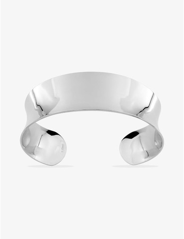 Bracelet manchette concave acier