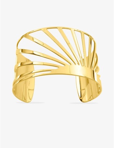 Bracelet Manchette en acier doré