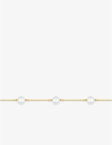 Bracelet or jaune 375‰ et perles de 5,5 mm