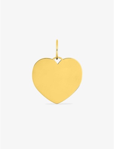 Pendentif cœur plein en or jaune 375 ‰
