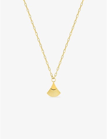 Collier feuille or jaune 750‰