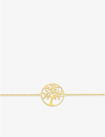 Bracelet arbre de vie plaqué or